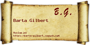 Barta Gilbert névjegykártya