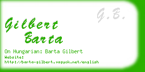 gilbert barta business card